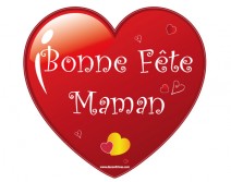 Sticker Coeur Bonne Fte Maman FDM01