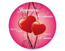 Sticker Joyeuse St Valentin rond