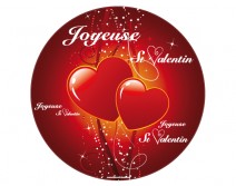 Sticker rond Saint Valentin 14 fvrier