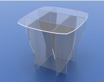 TABLE TRANSPARENTE