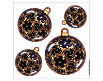 Sticker boules de noel