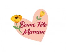 Sticker Cœur Bonne Fête Maman FDM24