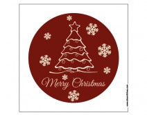  Sticker rond arbre de Noël