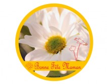 Sticker rond Bonne Fte Maman FDM13