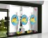 dcoration de paques avec des oeufs multicolores pour votre vitrine